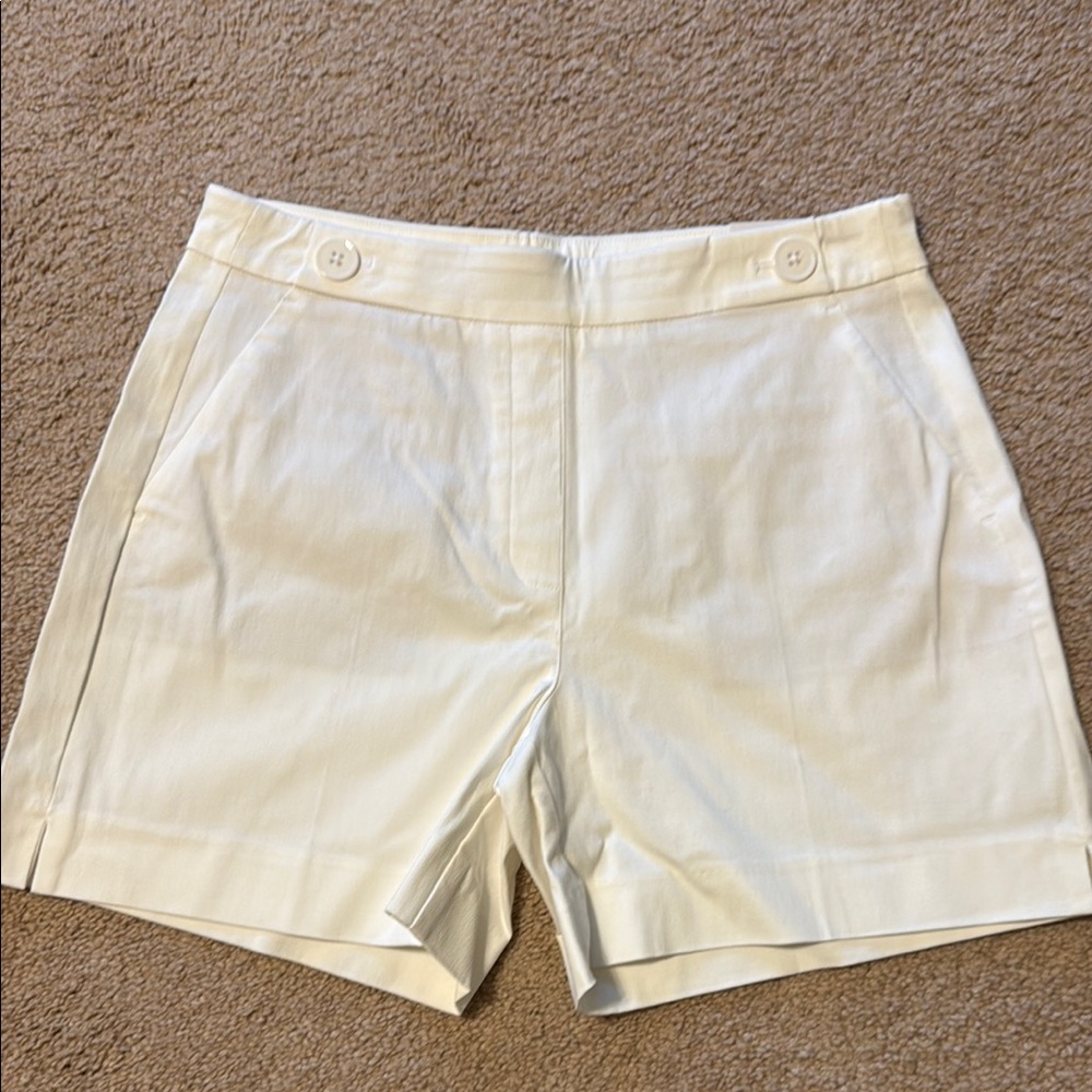White House Black Market Cream Women's Bermudas